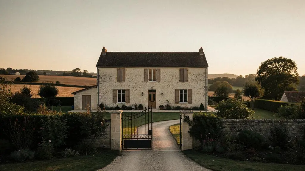 Maison de famille française symbolisant la transmission d'un patrimoine immobilier via une SCI